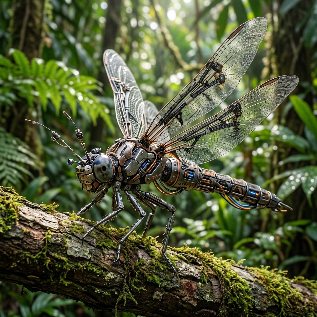 Cybernetic insect beetle with micro backpack and neural stimulation leads
